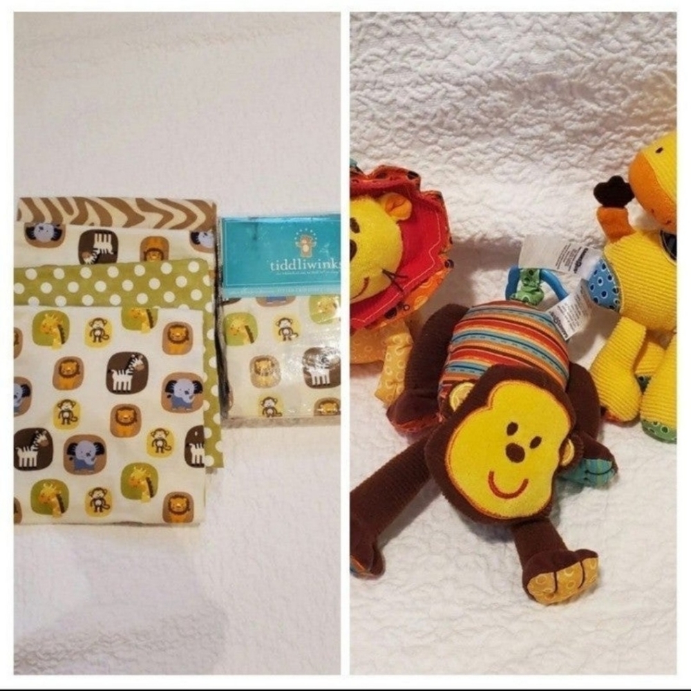 NWT Tiddlywinks Jungle Receiving blankets